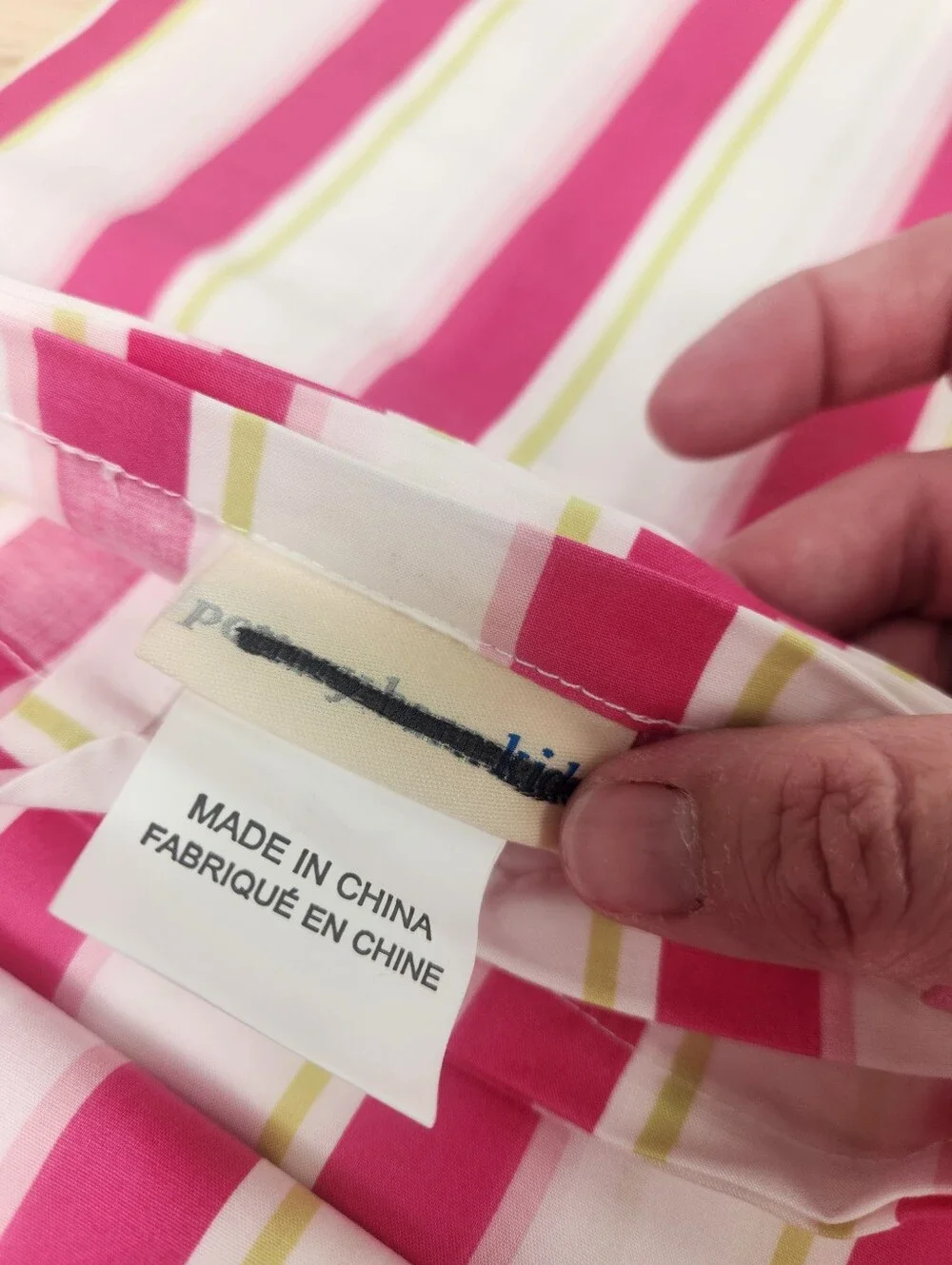 Pottery Barn Kids Aimee Twin Sheet Set With 1 Sham Pink Green Stripe 2006 NOS